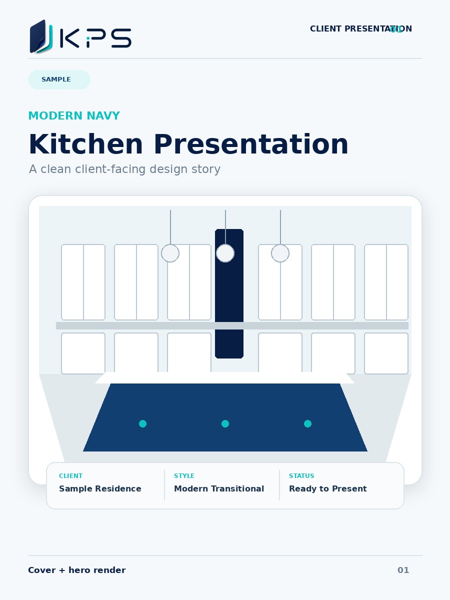 Sample portrait kitchen presentation cover page